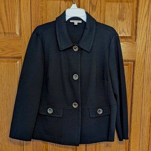 JM Collection Women's Knit Black Shaket  Sz XL